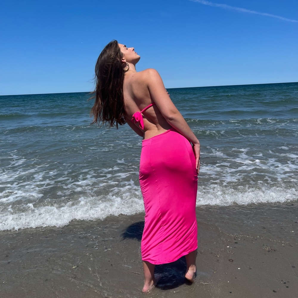 Vibrant Pink Beach Dress